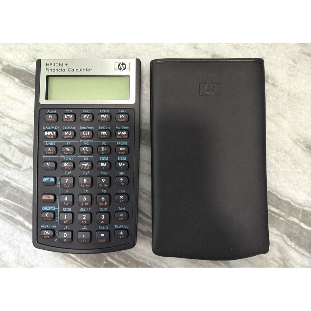 Hewlett Packard Financial Calculator HP 10b11+ with Cover NO Manual Business